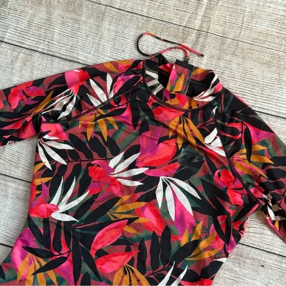 Billabong size large core mock neck long sleeve swim suit rash guard - Picture 8 of 15